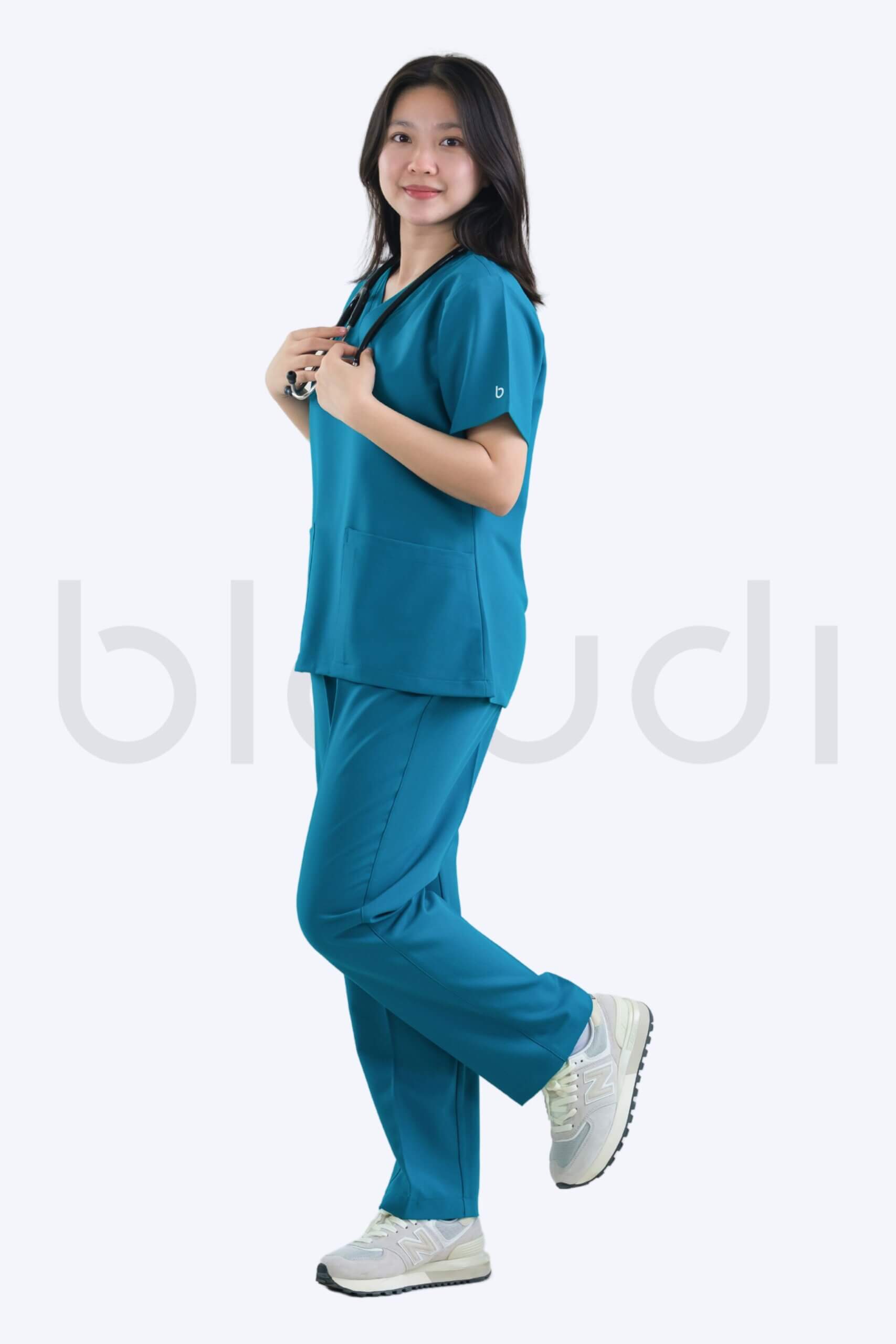 Scrub Basic Nữ Caribe Blue