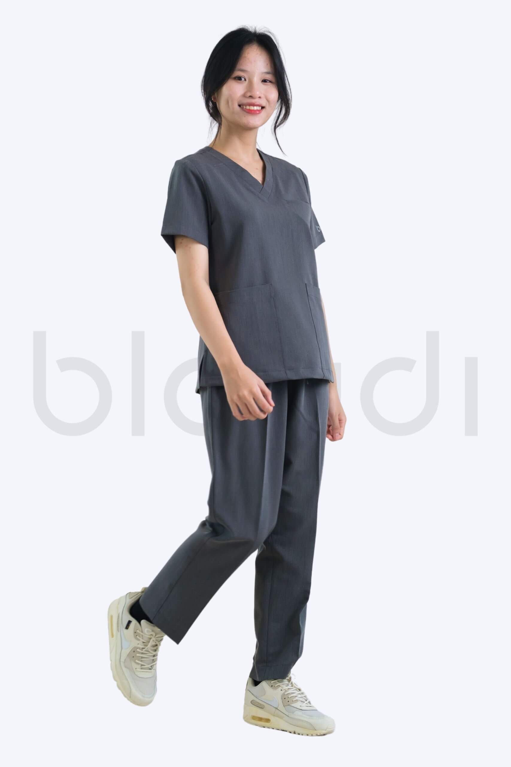 Scrub Basic Nữ Graphite Gray